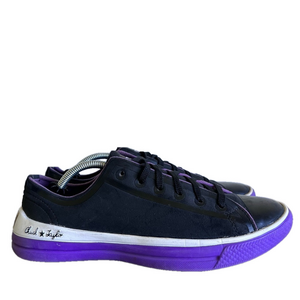 Converse Unisex Chuck Taylor All Star Low Black Purple Shoe Size 6.5 or 8.5 #649